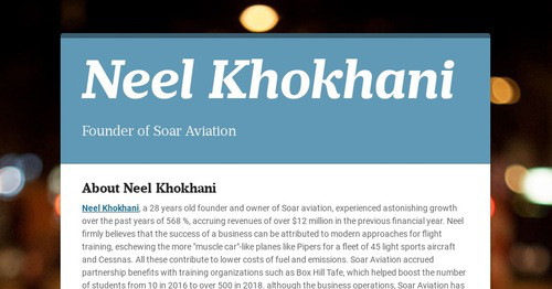 Neel Khokhani | Smore Newsletters